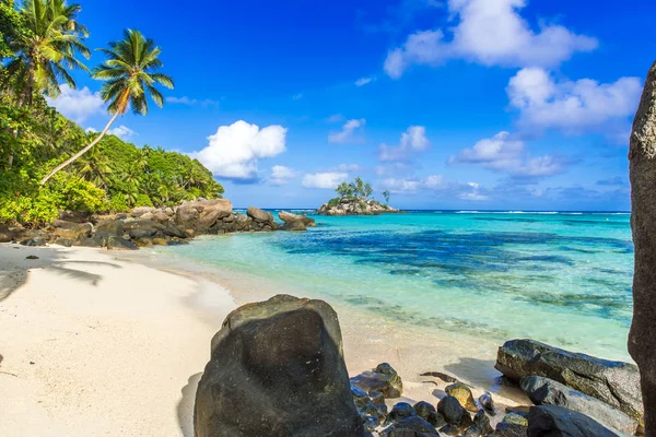 Hermosa Playa Anse Aux Pins Mahe Seychelles — Foto de Stock