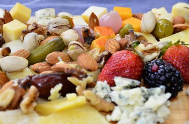 Close up of Gourmet cheese plate clipart