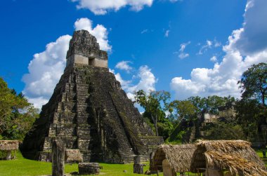 Tikal - Maya Harabeleri yağmur ormanlarında Guatemala