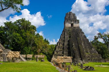 Tikal - Maya Harabeleri yağmur ormanlarında Guatemala