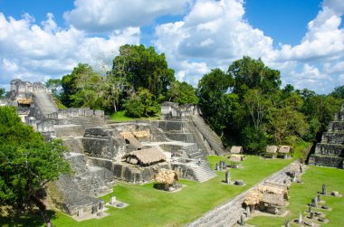 Tikal - Maya Harabeleri yağmur ormanlarında Guatemala