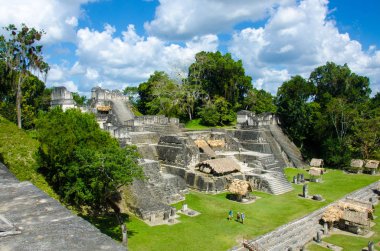 Tikal - Maya Harabeleri yağmur ormanlarında Guatemala