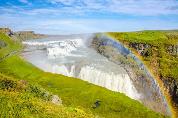 Gullfoss Zlanda Daki Güzel Şelale — Stok fotoğraf