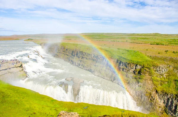 Gullfoss Kaunis Vesiputous Islannissa — kuvapankkivalokuva
