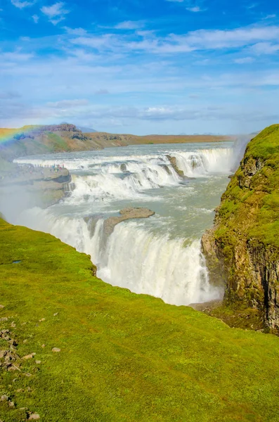 Gullfoss Красивый Водопад Исландии — стоковое фото