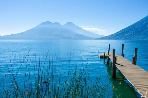 Lago Atitlan Nas Terras Altas Guatemala Cultura Maia Bela Paisagem — Fotografia de Stock