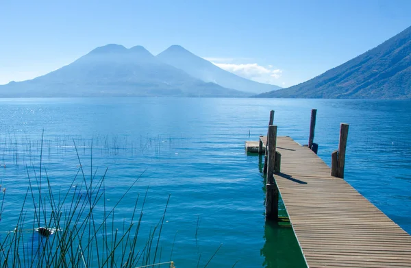 Lago Atitlan Nas Terras Altas Guatemala Cultura Maia Bela Paisagem — Fotografia de Stock