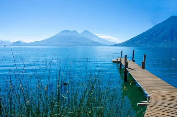 Lago Atitlan Nas Terras Altas Guatemala Cultura Maia Bela Paisagem — Fotografia de Stock