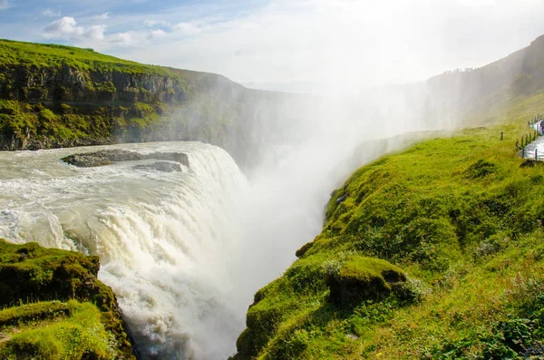 Gullfoss Beautiful Waterfall Iceland — Stock Photo, Image