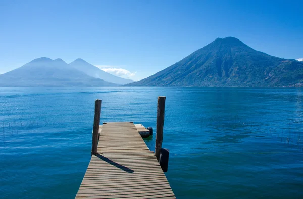 Lake Atitlan Hooglanden Van Guatemala Maya Cultuur Mooie Vulcano Landschap — Stockfoto