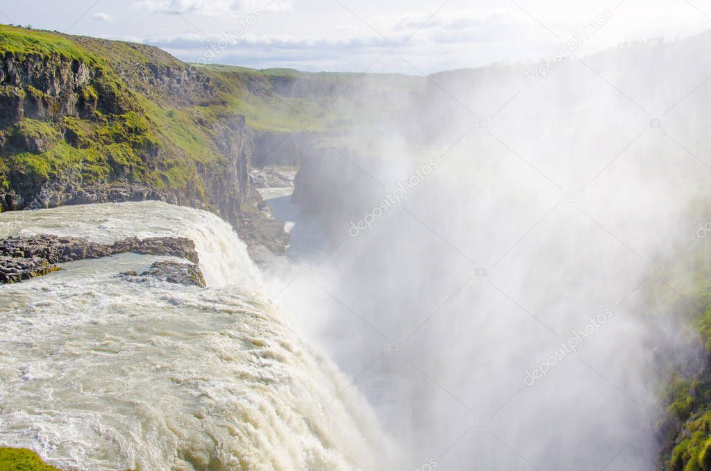 Gullfoss - beautiful waterfall in Iceland