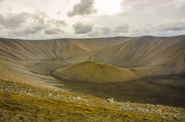 Myvatn - İzlanda yanardağ peyzaj