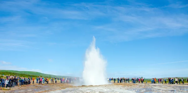 Geysir Strokkur Самый Большой Гейзер Европы — стоковое фото