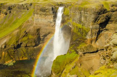 Haifoss - İzlanda'daki güzel şelale