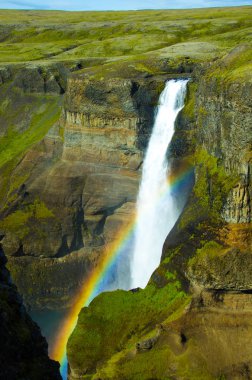 Haifoss - İzlanda'daki güzel şelale