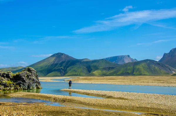 Landmannalaugar Úžasné Krajiny Islandu — Stock fotografie