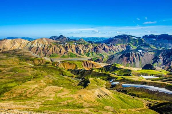 Landmannalaugar Niesamowity Krajobraz Islandii — Zdjęcie stockowe