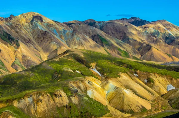 Landmannalaugar - niesamowity krajobraz w Islandii — Zdjęcie stockowe