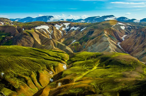 Landmannalaugar Дивовижний Краєвид Ісландії — стокове фото