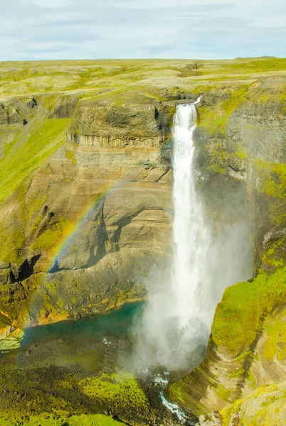 Haifoss Bela Cachoeira Islândia — Fotografia de Stock