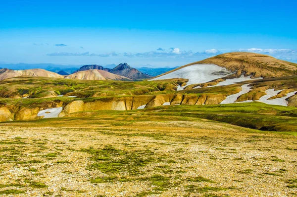 Landmannalaugar Niesamowity Krajobraz Islandii — Zdjęcie stockowe