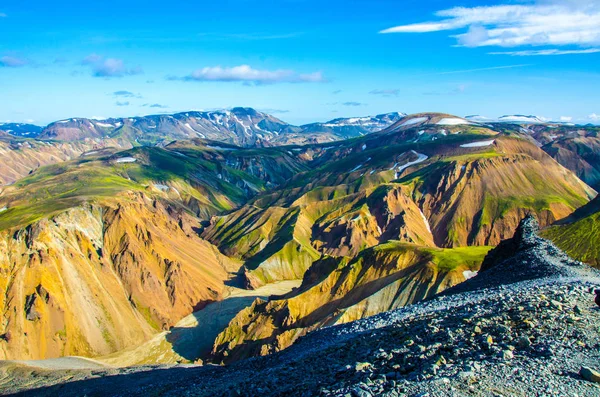 Landmannalaugar 惊人的景观在冰岛 — 图库照片