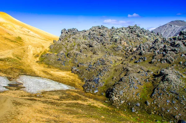 Landmannalaugar Niesamowity Krajobraz Islandii — Zdjęcie stockowe