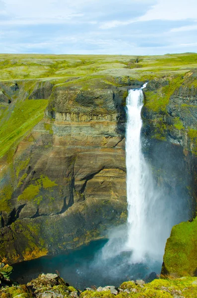 Haifoss アイスランドの美しい滝 — ストック写真