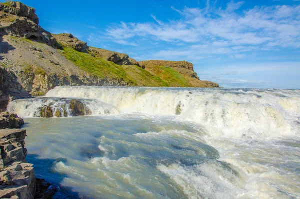 Gullfoss Prachtige Waterval Ijsland — Stockfoto