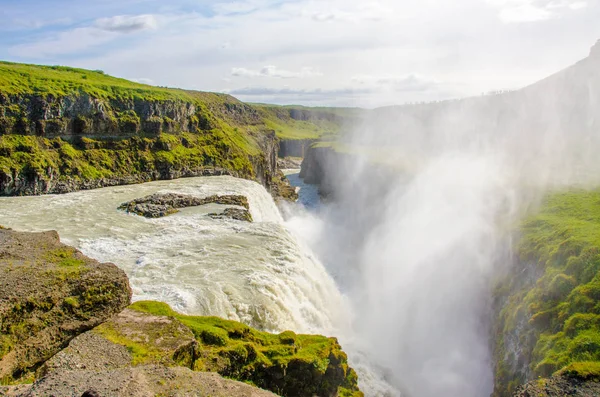 Gullfoss Красивый Водопад Исландии — стоковое фото