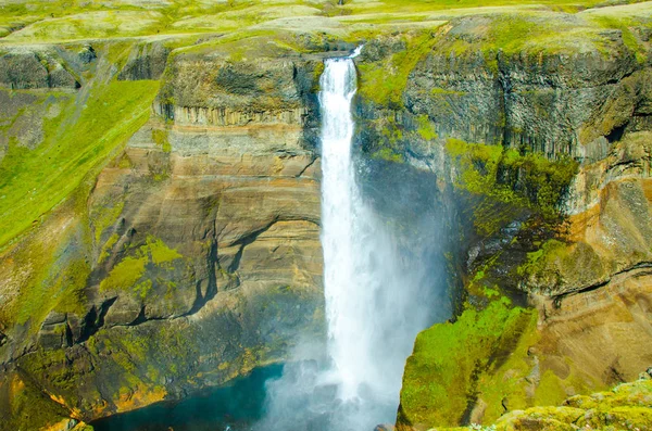 Haifoss アイスランドの美しい滝 — ストック写真