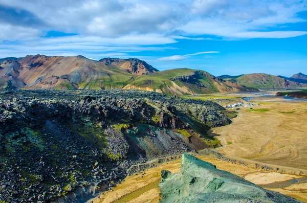 Landmannalaugar Niesamowity Krajobraz Islandii — Zdjęcie stockowe