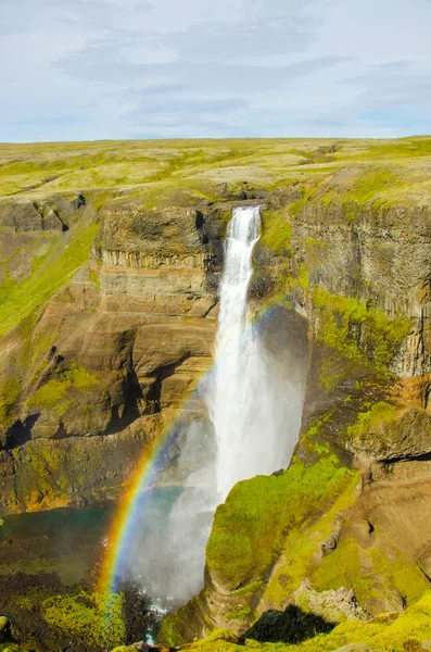 Haifoss Bela Cachoeira Islândia — Fotografia de Stock