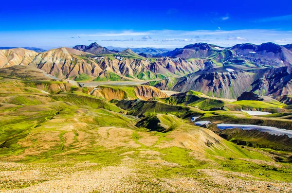 Landmannalaugar 惊人的景观在冰岛 — 图库照片