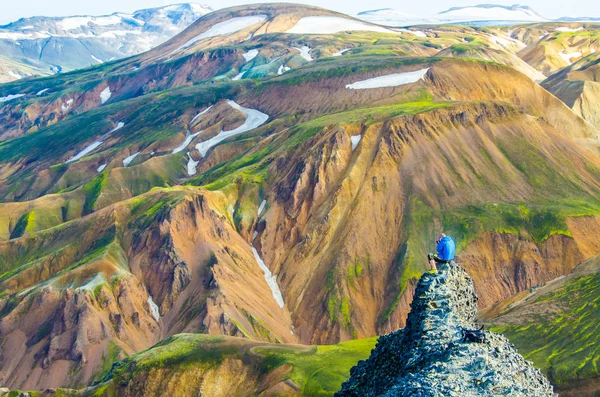 Landmannalaugar Дивовижний Краєвид Ісландії — стокове фото