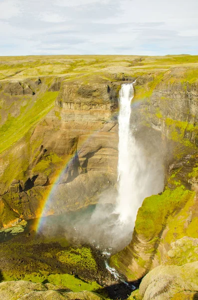 Haifoss Schöner Wasserfall Island — Stockfoto