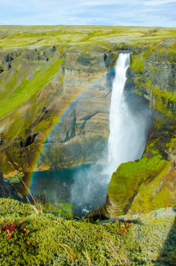 Haifoss - İzlanda'daki güzel şelale