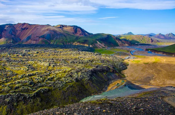 Landmannalaugar Úžasné Krajiny Islandu — Stock fotografie