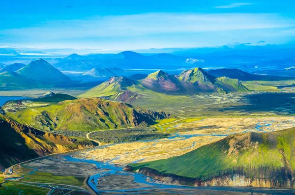 Landmannalaugar Úžasné Krajiny Islandu — Stock fotografie