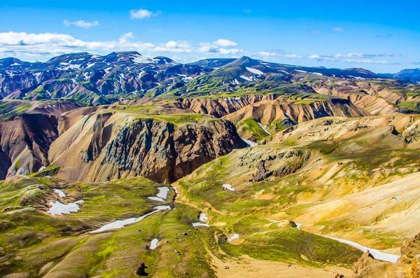 Landmannalaugar Niesamowity Krajobraz Islandii — Zdjęcie stockowe