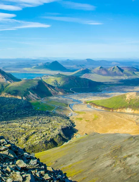 Landmannalaugar 惊人的景观在冰岛 — 图库照片