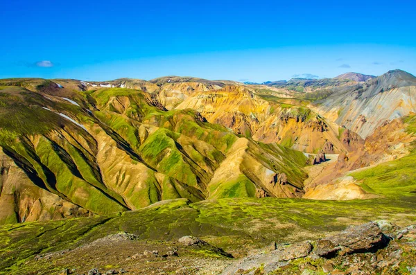 Landmannalaugar Úžasné Krajiny Islandu — Stock fotografie