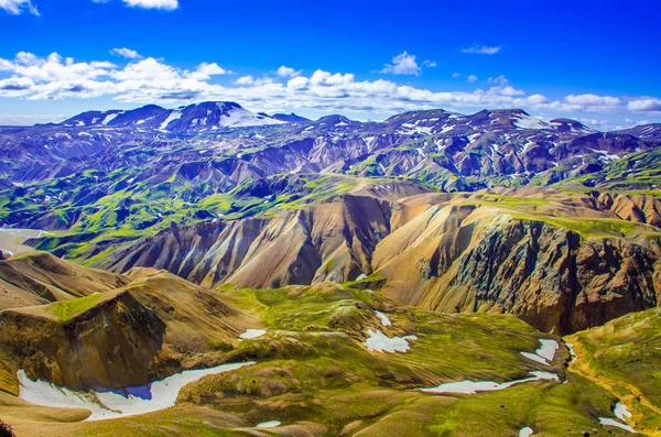 Landmannalaugar Niesamowity Krajobraz Islandii — Zdjęcie stockowe