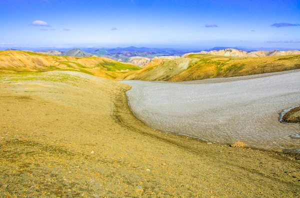 Landmannalaugar Niesamowity Krajobraz Islandii — Zdjęcie stockowe