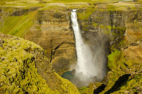 Haifoss Schöner Wasserfall Island — Stockfoto