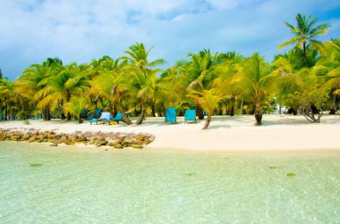 Güney Su Caye Belize - küçük Karayip Cennet Adası tropik beach tatil ve dinlenme için ile