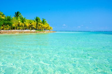 Güney Su Caye Belize - küçük Karayip Cennet Adası tropik beach tatil ve dinlenme için ile