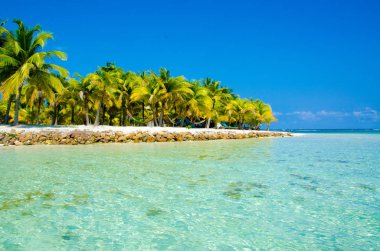Güney Su Caye Belize - küçük Karayip Cennet Adası tropik beach tatil ve dinlenme için ile