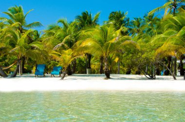 Güney Su Caye Belize - küçük Karayip Cennet Adası tropik beach tatil ve dinlenme için ile