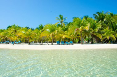 Güney Su Caye Belize - küçük Karayip Cennet Adası tropik beach tatil ve dinlenme için ile